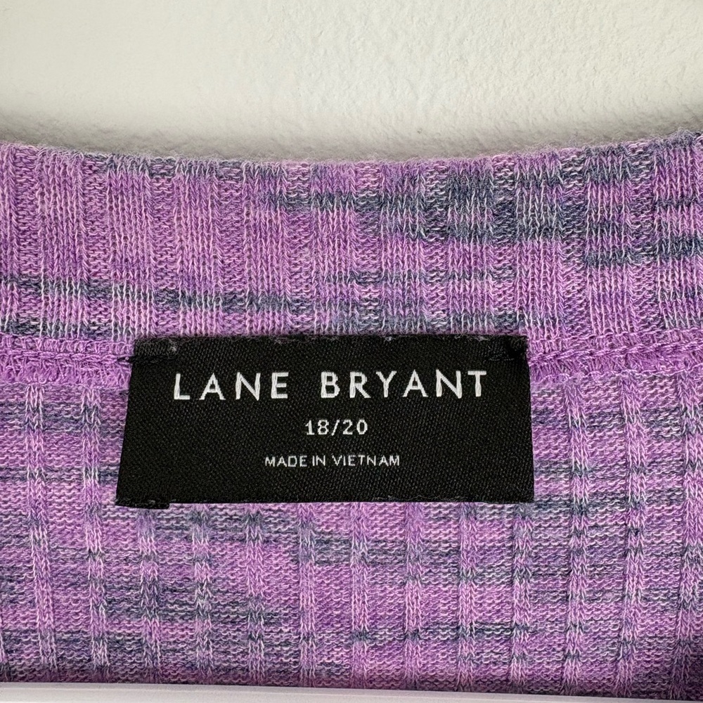 Lane Bryant Fitted Crop Rib Spacedye Tee Long Sleeve Activewear Lounge 18/20 - Picture 2 of 7